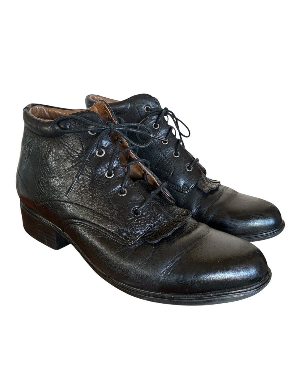 Ariat Boots women's 40, Josie 12101 Black Leather Kiltie equestrian paddock euc